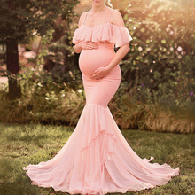 Load image into Gallery viewer, One Word Collar Casual Sexy Maternity Dress