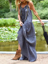 Load image into Gallery viewer, Women's V-neck Strap Dress