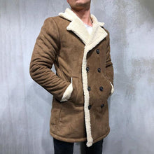 Load image into Gallery viewer, Men's Fashion Fleece Double Breasted Coat