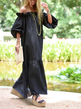 Load image into Gallery viewer, Ladies One-Shoulder Long Sleeve Dress
