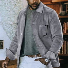 Load image into Gallery viewer, Folding Collar Long Sleeve Men's Jacket