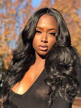 Load image into Gallery viewer, Black Large Volume Chemical Fiber Wig