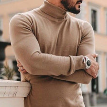 Load image into Gallery viewer, High Collar Solid Color Slim Fit Men's Tops