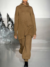 Load image into Gallery viewer, Women's Fashion Loose High Neck Knitted Suit
