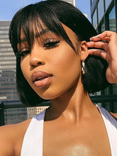 Load image into Gallery viewer, Bangs Cute Natural Black Hair Lady Wig
