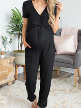 Load image into Gallery viewer, Fashion Loose Cotton and Linen Maternity Jumpsuit
