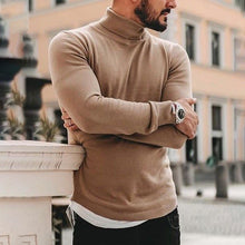 Load image into Gallery viewer, High Collar Solid Color Slim Fit Men's Tops