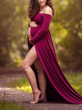 Load image into Gallery viewer, Elegant Long Sleeve Tube Top Maternity Dresses