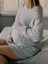 Load image into Gallery viewer, Maternity Casual Loose Comfortable Solid Color Knitted Long-Sleeved Sweater