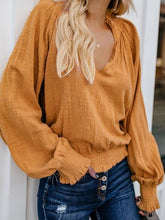 Load image into Gallery viewer, Cotton V-neck Waist Top