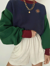Load image into Gallery viewer, Colorblock Loose Fashion All-Match Sweater