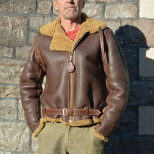 Load image into Gallery viewer, Brown PU Plush Men's Coats