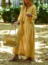 Load image into Gallery viewer, Ladies Loose Long Sleeve Simple Dress