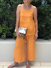 Load image into Gallery viewer, Ice Silk Roun Sleeveless Comfortable Loose Women's Suit