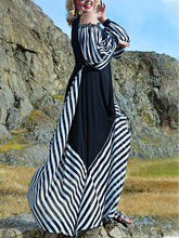Load image into Gallery viewer, Fashion Leisure Stripe Stitching Women's Dress