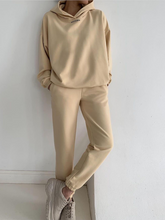 Load image into Gallery viewer, Hooded Pocket Sports And Leisure Women's Suit