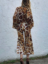 Load image into Gallery viewer, Casual Leopard Print Chiffon Suit