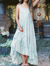 Load image into Gallery viewer, Women's Pink Sleeveless Cotton Dresses
