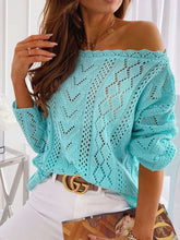 Load image into Gallery viewer, Women's Autumn and Winter Slip-shoulder Thin Solid Color Fashion Sweater