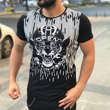 Load image into Gallery viewer, Round Neck Short Sleeve Print T-Shirt