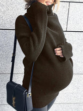 Load image into Gallery viewer, High Neck Loose Warm and Comfortable Maternity Sweater
