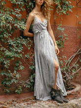 Load image into Gallery viewer, Casual Sling Belt Slit Dress