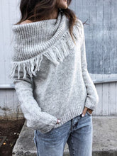 Load image into Gallery viewer, Fashion Women Long Sleeve Tassel Pullover Sweater