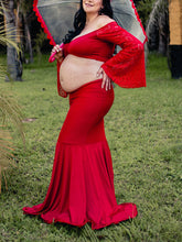 Load image into Gallery viewer, Strapless Tube Top Sexy Photo Maternity Dress