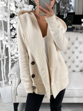 Load image into Gallery viewer, Hooded Buttoned Casual Jacket