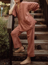 Load image into Gallery viewer, Comfortable and Soft Casual Cotton and Linen Suit
