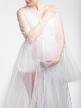 Load image into Gallery viewer, Sexy Perspective Photo of Mesh Lace Maternity Jumpsuit Dress