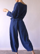 Load image into Gallery viewer, Women's Linen Shirt Harem Pants Solid Color Casual Suit