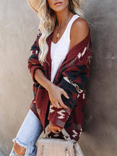Load image into Gallery viewer, Autumn and Winter Thick Knitted Color Matching Jacket