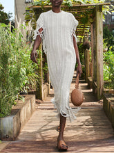 Load image into Gallery viewer, Fringed Trim Over The Knee Women's Dresses