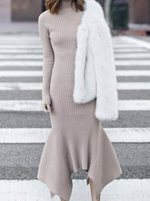 Load image into Gallery viewer, High Neck Knitted Slim Dress