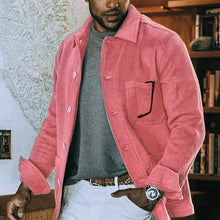 Load image into Gallery viewer, Folding Collar Long Sleeve Men's Jacket