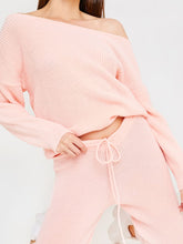 Load image into Gallery viewer, Women's Casual Solid Color Knitted Long Sleeve Suit
