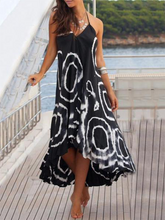 Load image into Gallery viewer, Asymmetric Floral V-Neck Maxi Dress