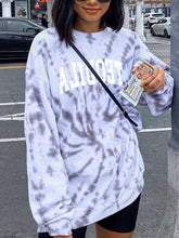 Load image into Gallery viewer, Tie-Dye Round Neck Casual Women's Tops