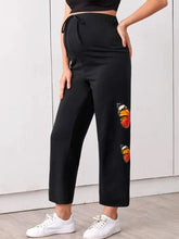 Load image into Gallery viewer, Butterfly Print Elastic Tie Maternity Leggings