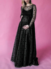 Load image into Gallery viewer, Fashion And Elegant Black Photo Dress For Pregnant Women
