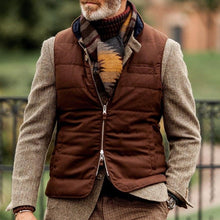 Load image into Gallery viewer, Men's Fashion Retro Casual Warm Zipper Vest