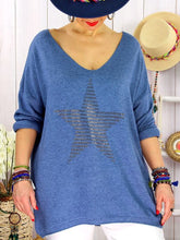 Load image into Gallery viewer, Cotton Star Print Plus Size Women's Tops