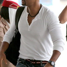 Load image into Gallery viewer, V-neck Mid-sleeve Casual Shirt