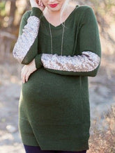 Load image into Gallery viewer, Maternity Comfortable Long Sleeved V-neck Sweater