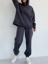Load image into Gallery viewer, Casual Sports Hooded Top and Trousers Set
