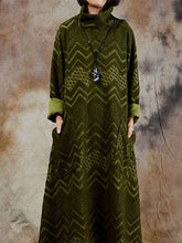 Load image into Gallery viewer, Autumn and Winter Fashion Thick Warm High-neck Ladies Dress