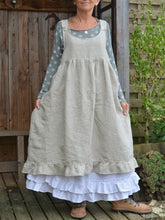 Load image into Gallery viewer, Cotton And Linen Straps Plus Size Women's Dress