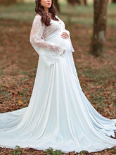 Load image into Gallery viewer, Lace Temperament Simple And Big Posing Photos Maternity Dress