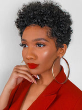 Load image into Gallery viewer, Fashion Curly Short Hair Tapered Hairstyle Natural Fiber Wig